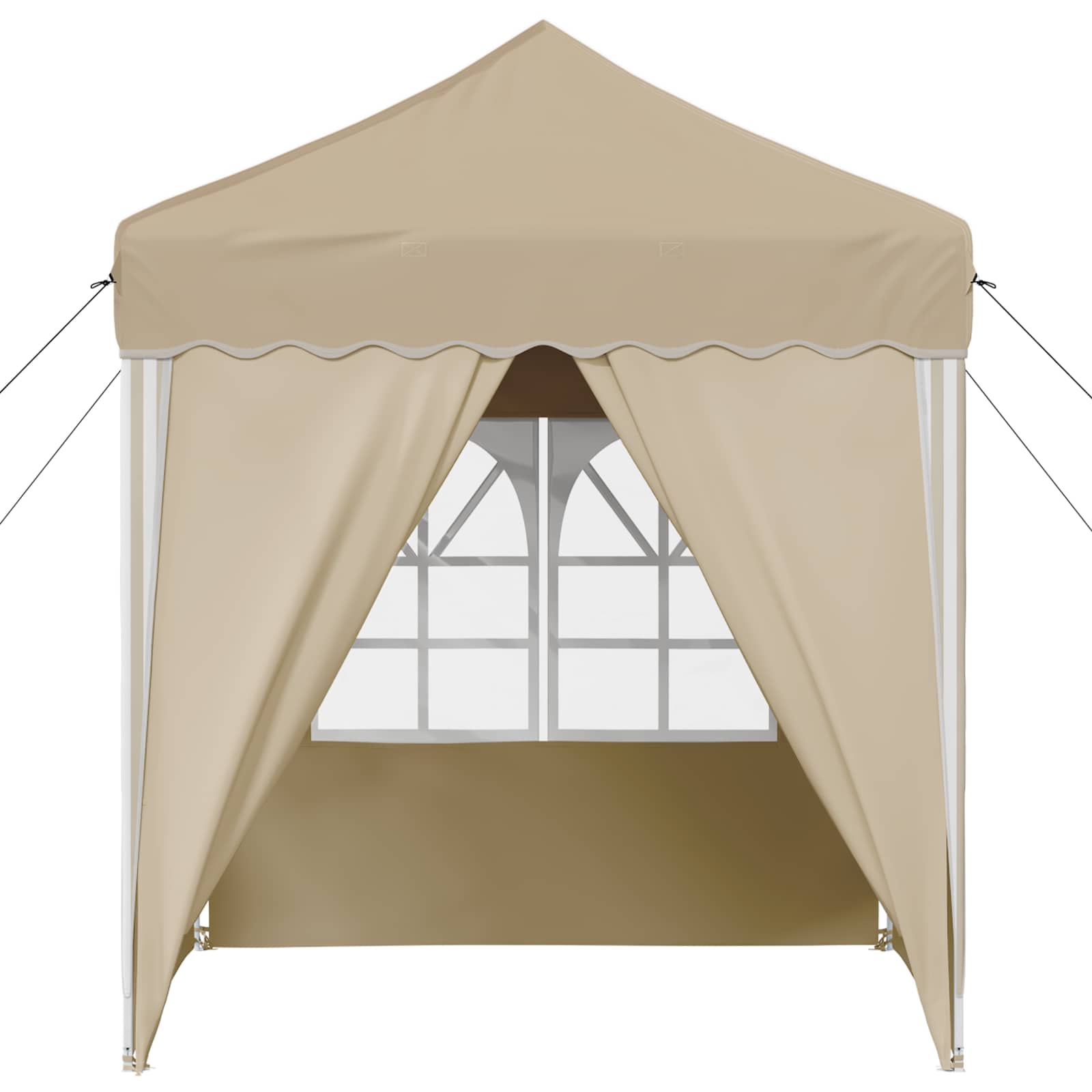 Zložljivi šotor za zabave krema 195 x 195 x 245 cm - slika 7