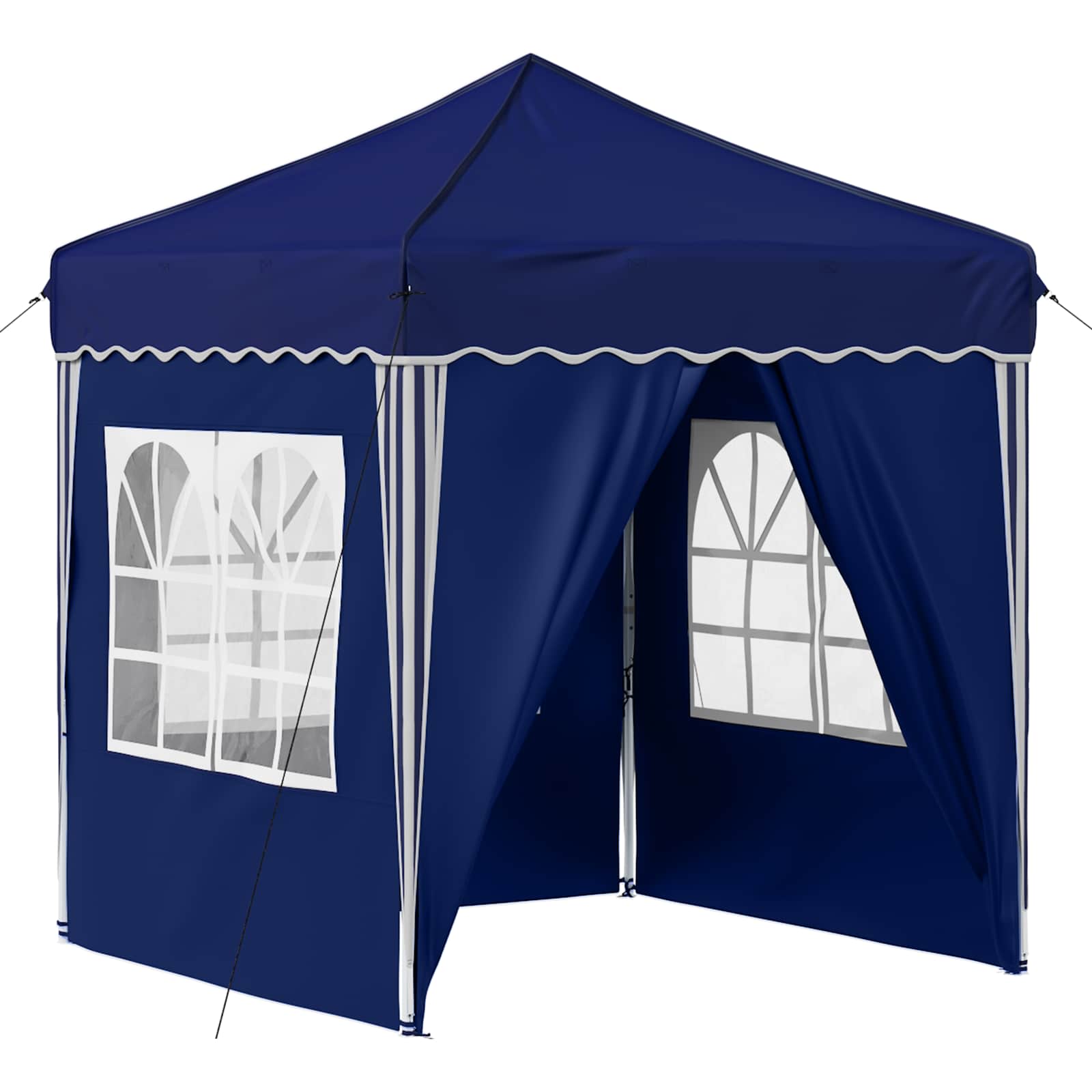 Pop-up Feesttent Blauw 195 x 195 x 245 cm Oxford Stof image 2