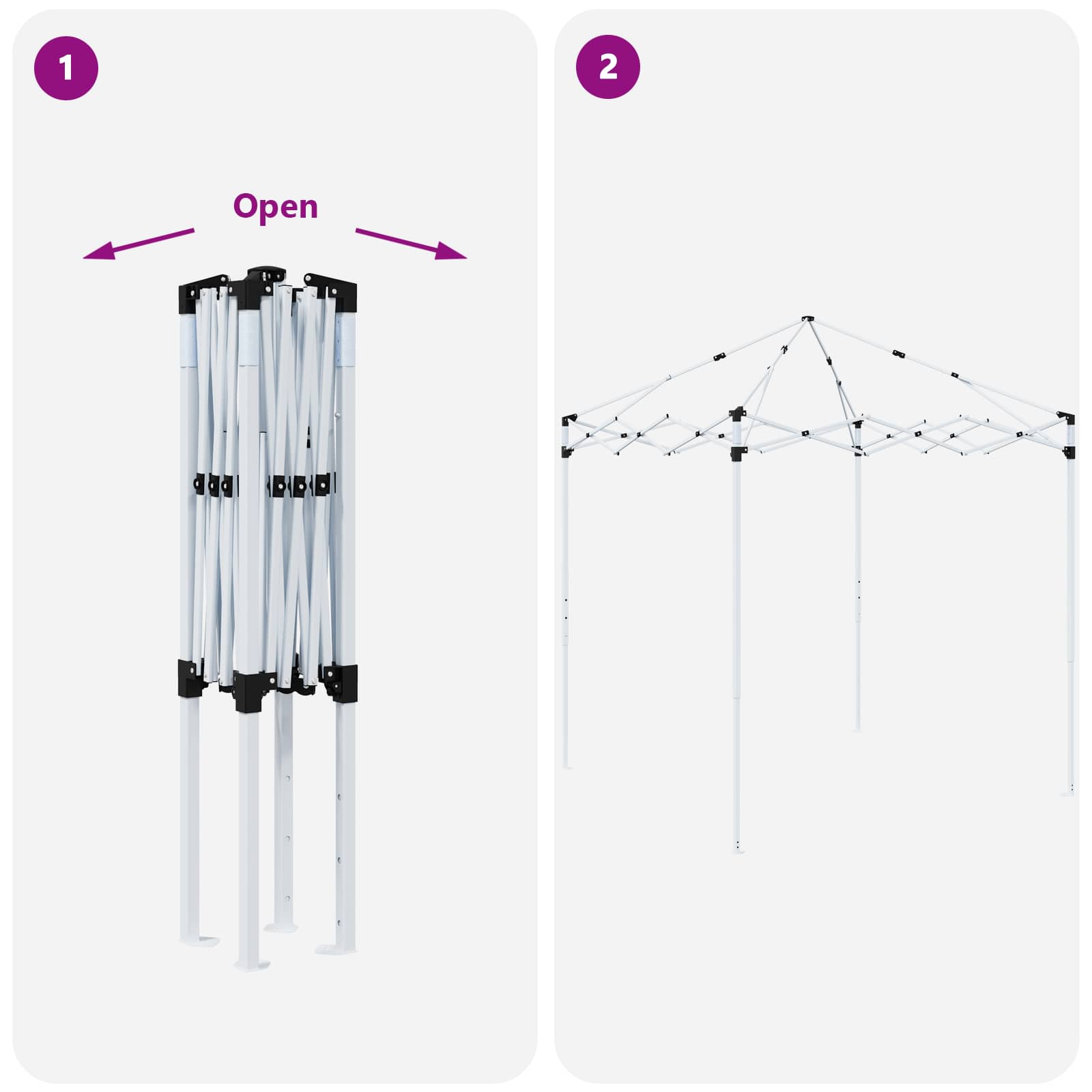 Pop-up Feesttent Blauw 195 x 195 x 245 cm Oxford Stof image 14