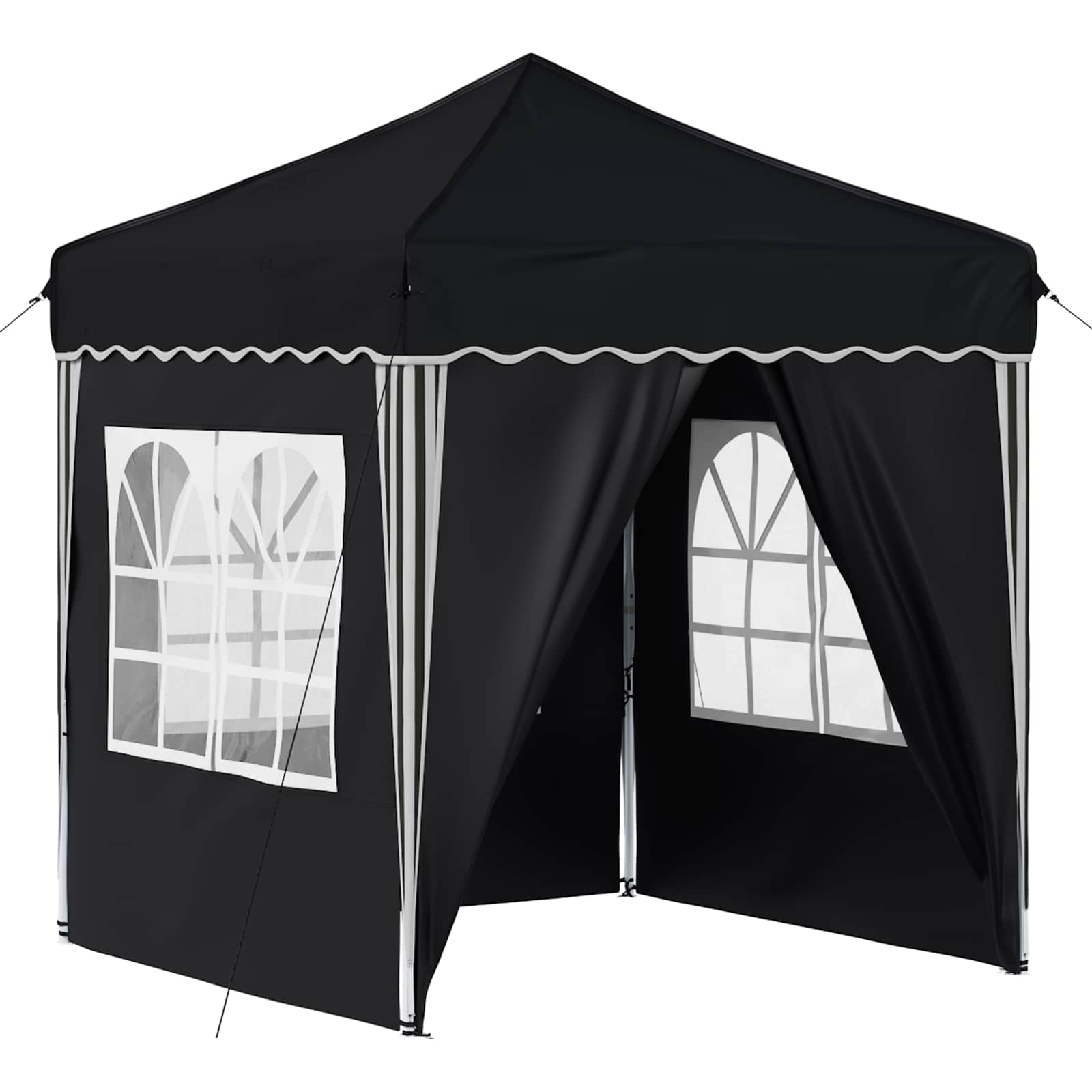 Pop-up Feesttent Antraciet 195 x 195 x 245 cm Oxford Stof image 2