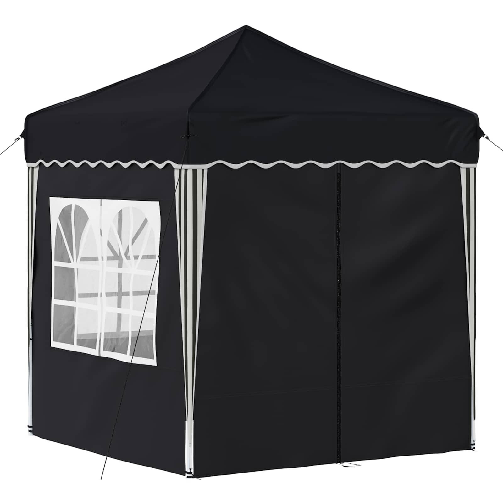 Pop-up Feesttent Antraciet 195 x 195 x 245 cm Oxford Stof image 5