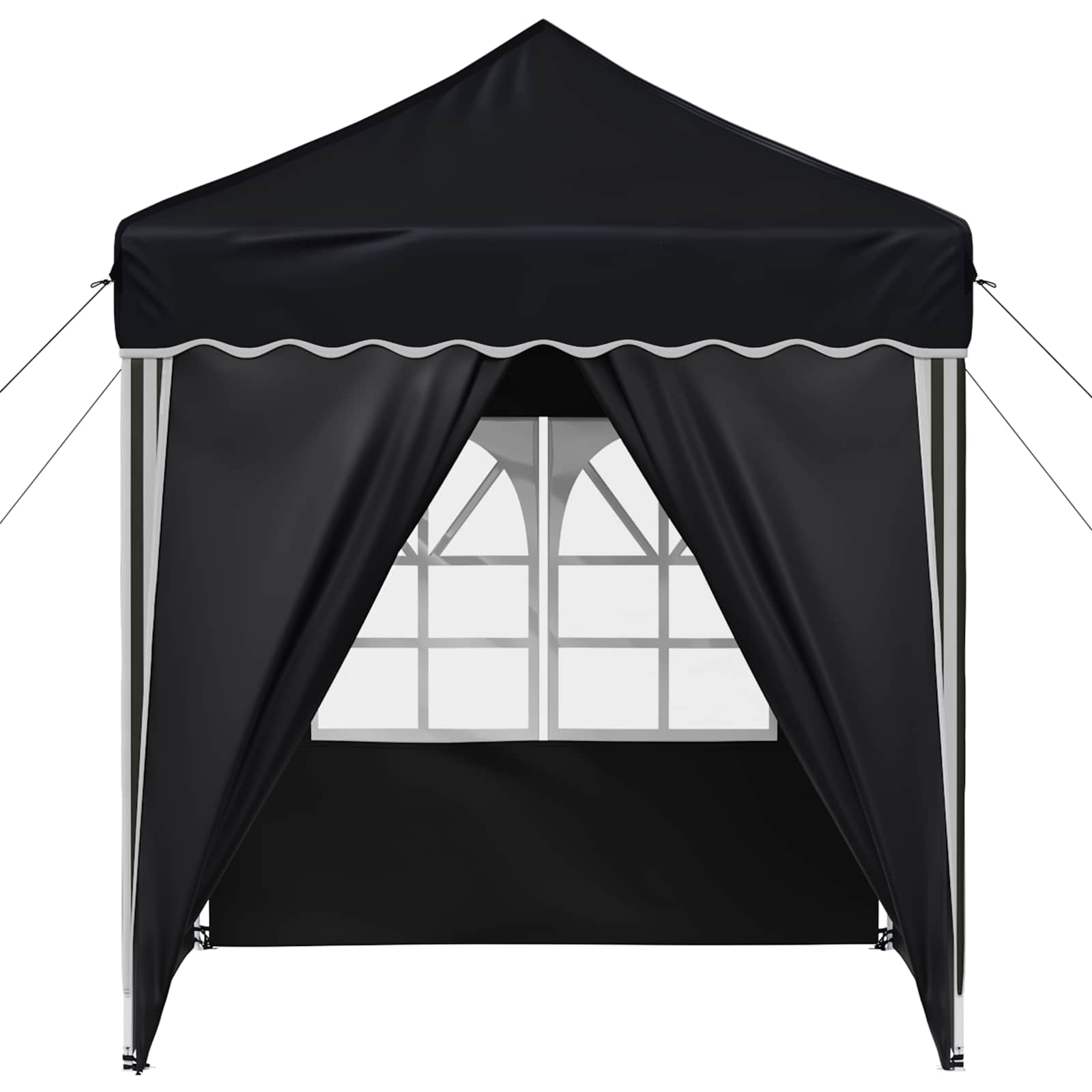 Pop-up Feesttent Antraciet 195 x 195 x 245 cm Oxford Stof image 7