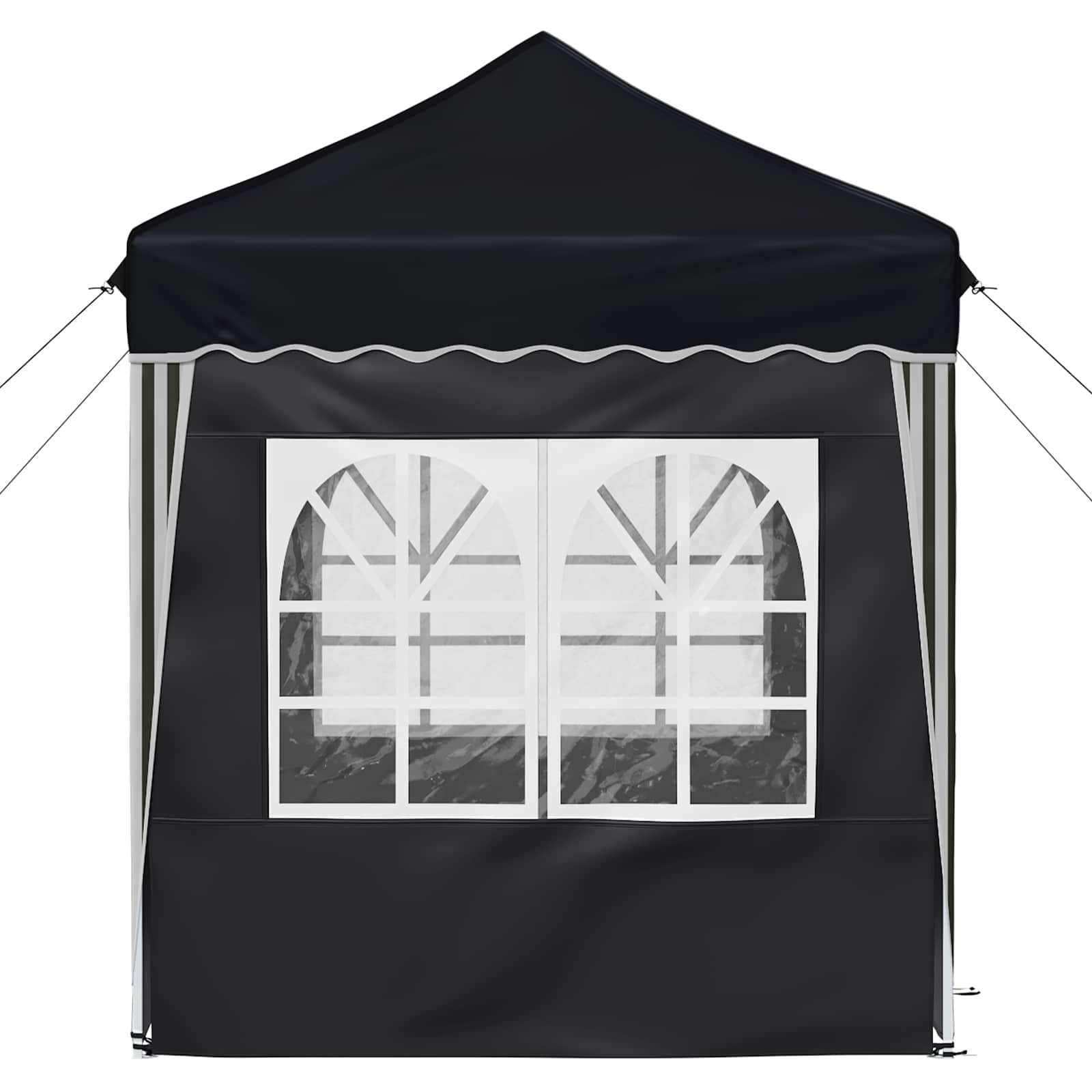 Pop-up Feesttent Antraciet 195 x 195 x 245 cm Oxford Stof image 8