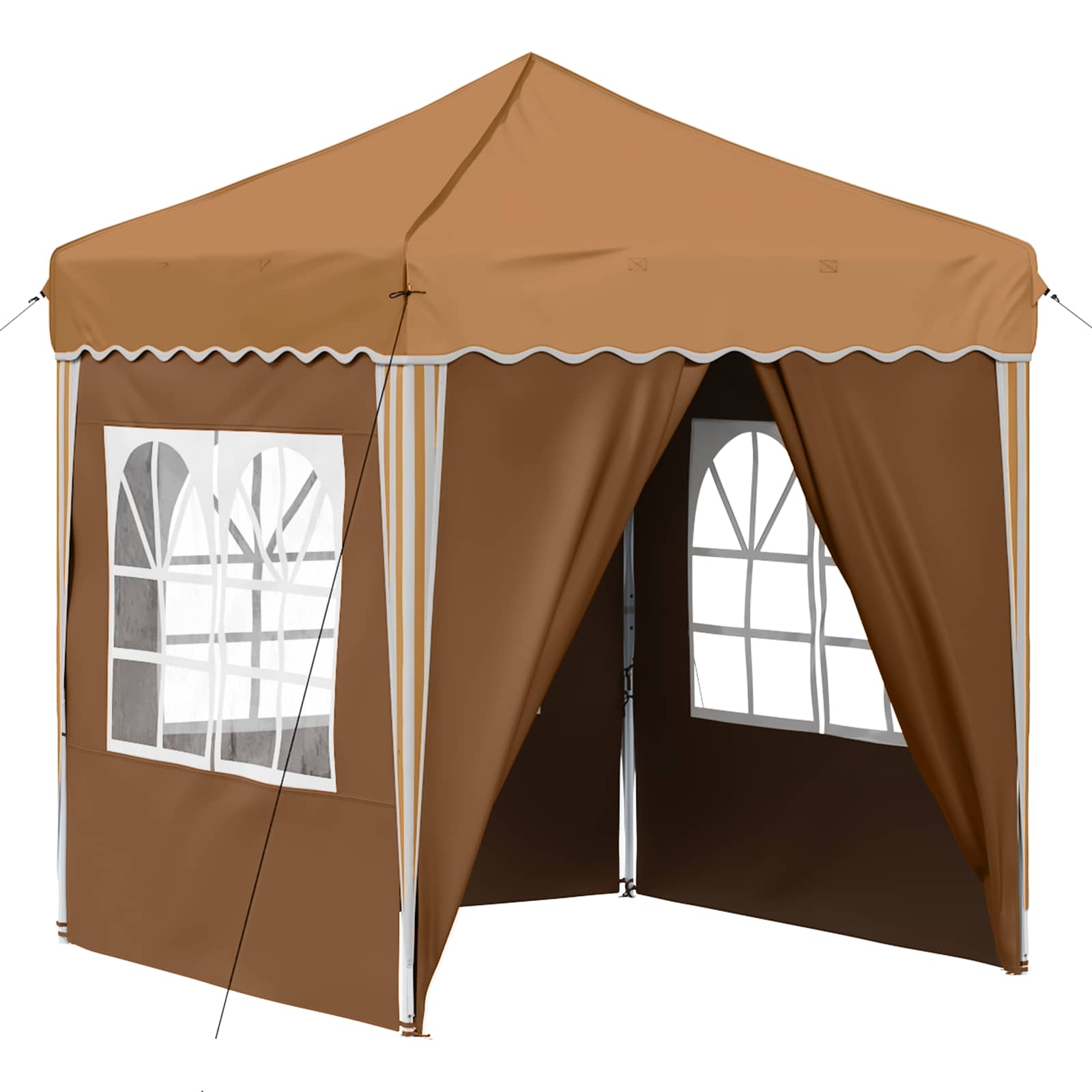 Pop-up Feesttent Beige 195 x 195 x 245 cm Oxford Stof image 2