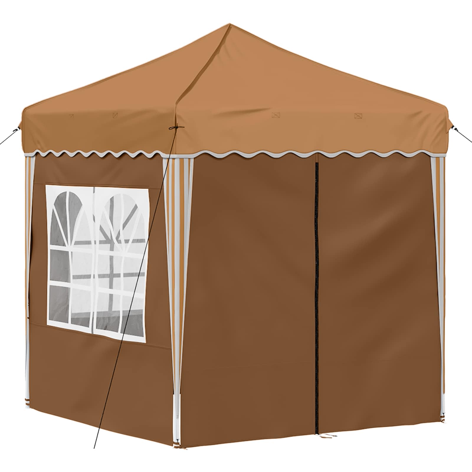Pop-up Feesttent Beige 195 x 195 x 245 cm Oxford Stof image 5