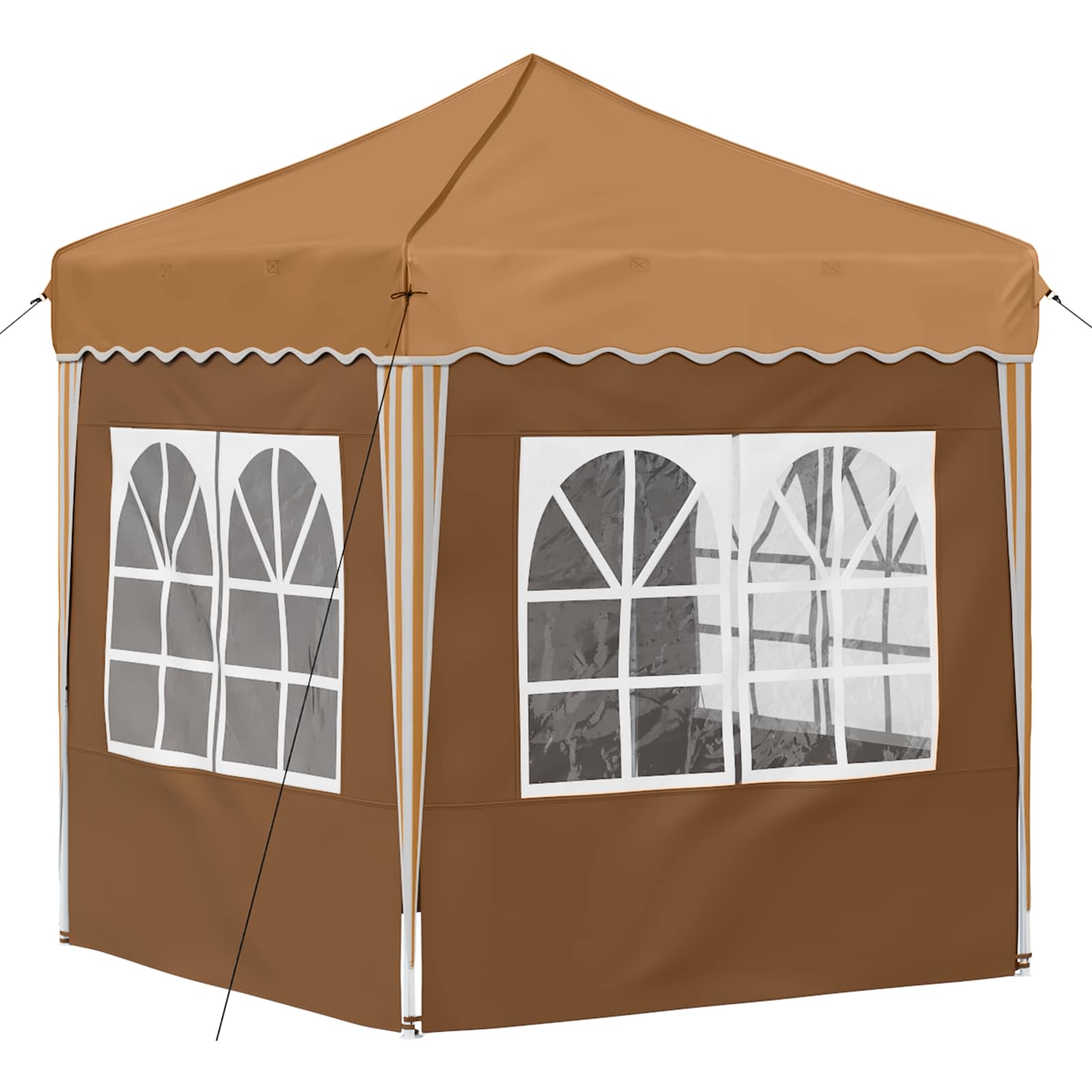 Pop-up Feesttent Beige 195 x 195 x 245 cm Oxford Stof image 9