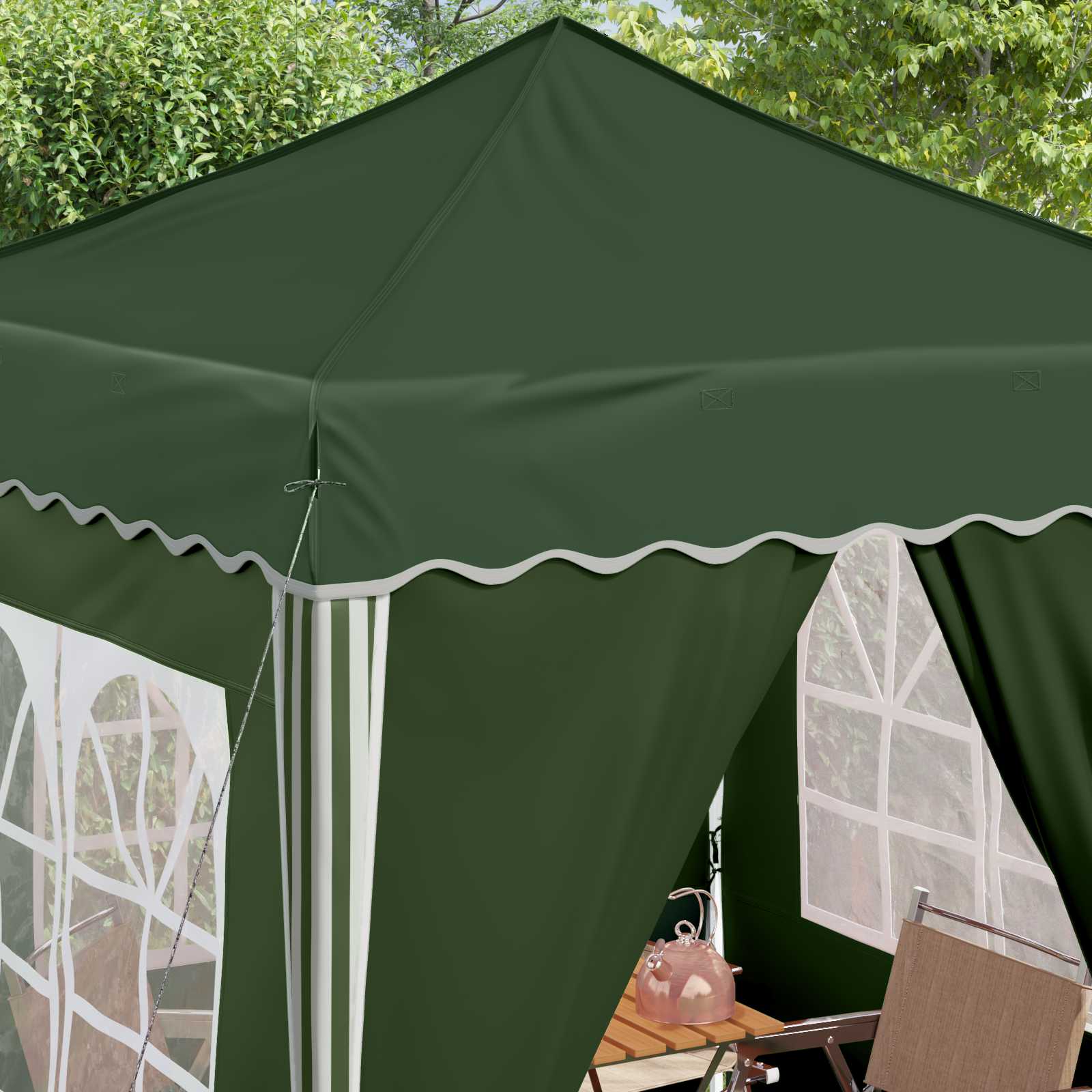 Zložljivi šotor za zabave Zelena 195 x 195 x 245 cm - slika 4