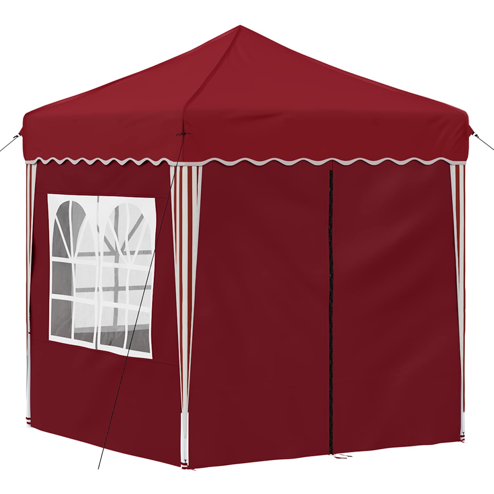 Pop-up Feesttent Bordeauxrood 195 x 195 x 245 cm Oxford Stof image 5