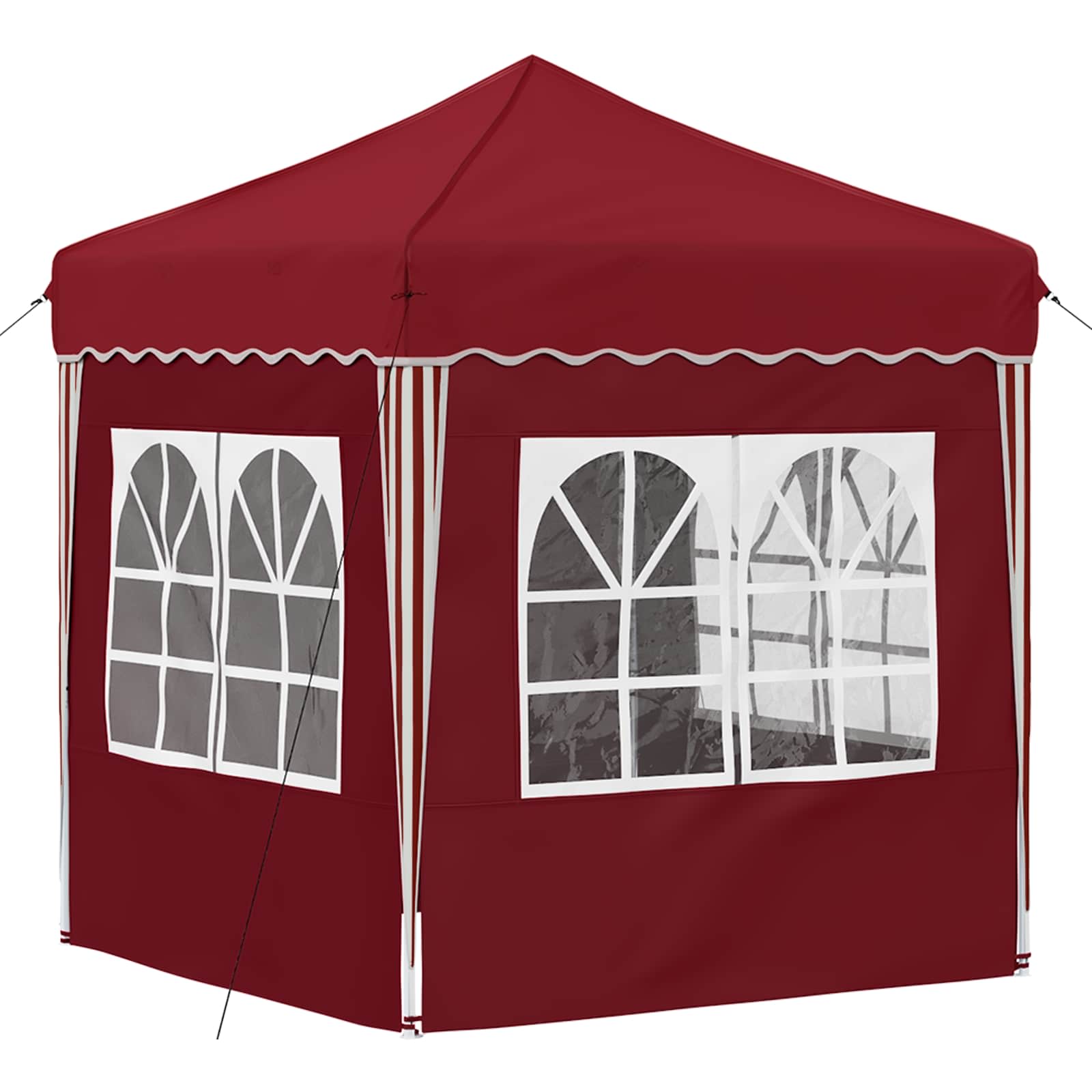 Pop-up Feesttent Bordeauxrood 195 x 195 x 245 cm Oxford Stof image 9