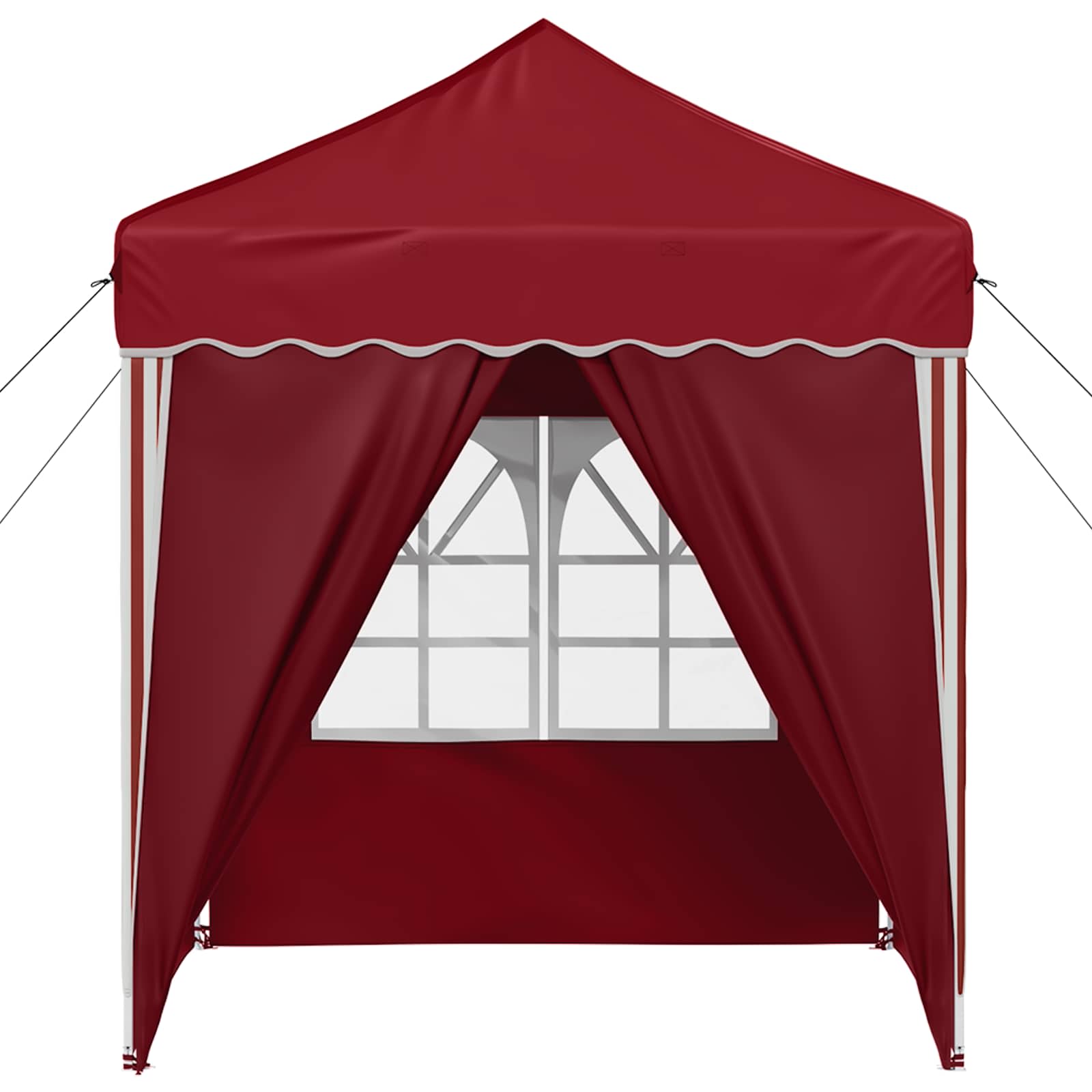 Pop-up Feesttent Bordeauxrood 195 x 195 x 245 cm Oxford Stof image 7
