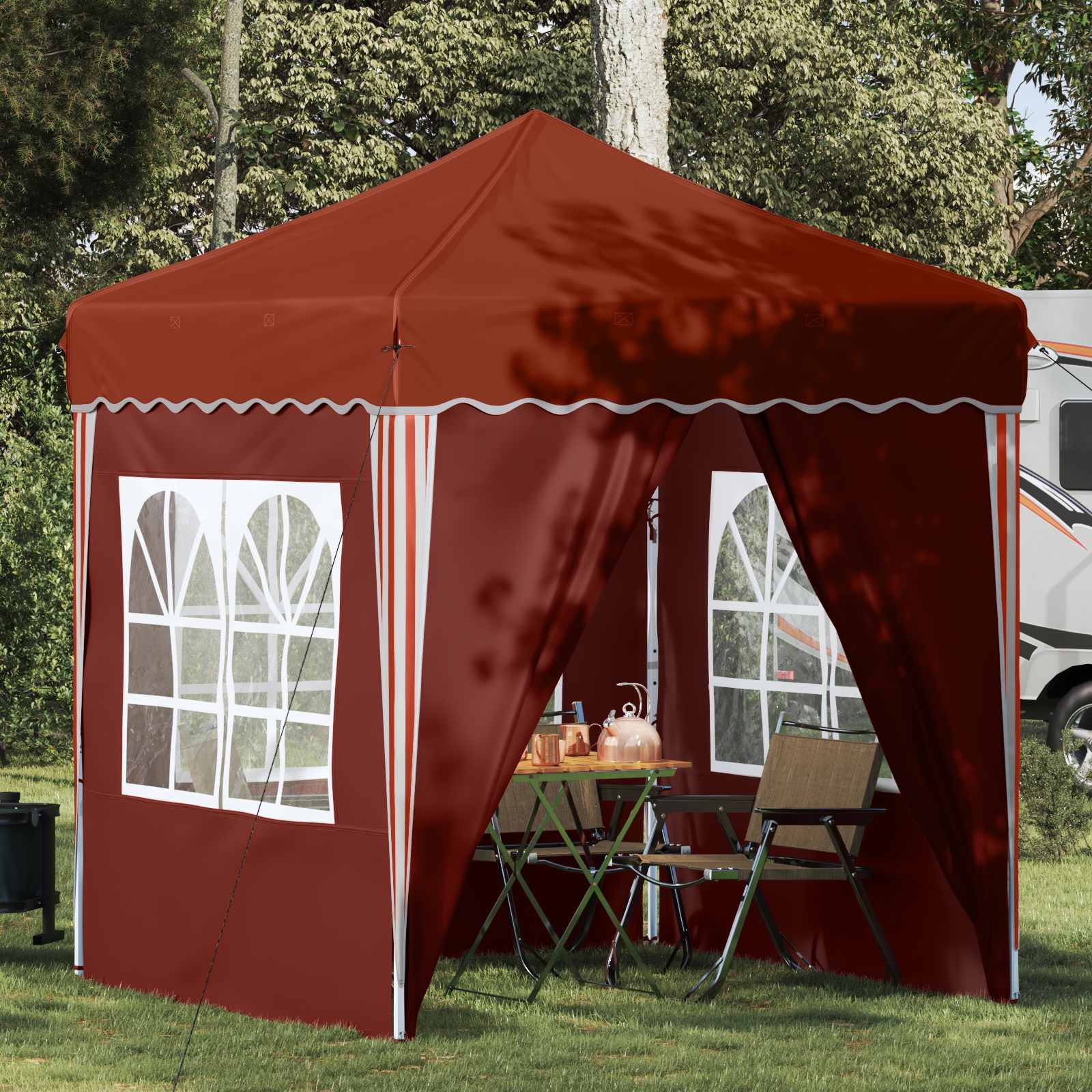 vidaXL Cort de Petrecere Pop-up 195 x 195 x 245 cm Terracota