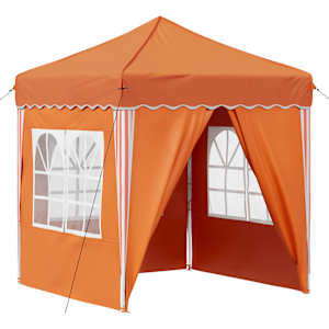 vidaXL &Uuml;hepuuline peotelk 195 x 195 x 245 cm Oranž Oxfordi kangas