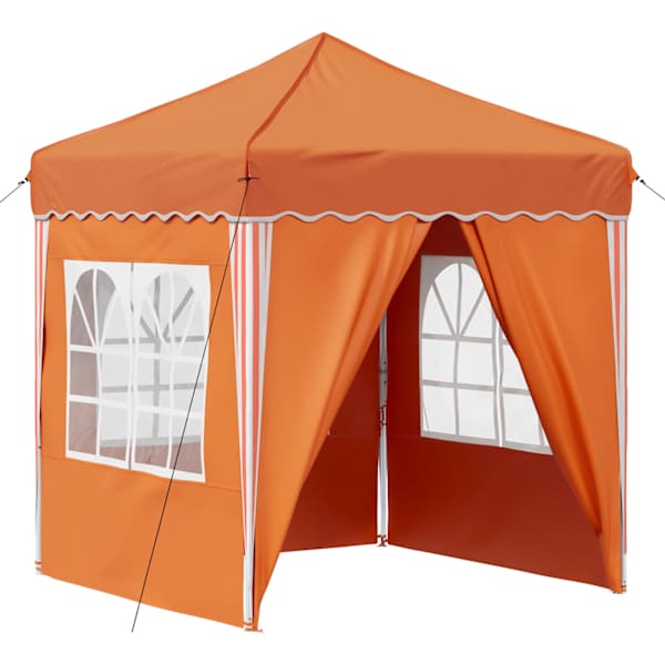 vidaXL &Uuml;hepuuline peotelk 195 x 195 x 245 cm Oranž Oxfordi kangas