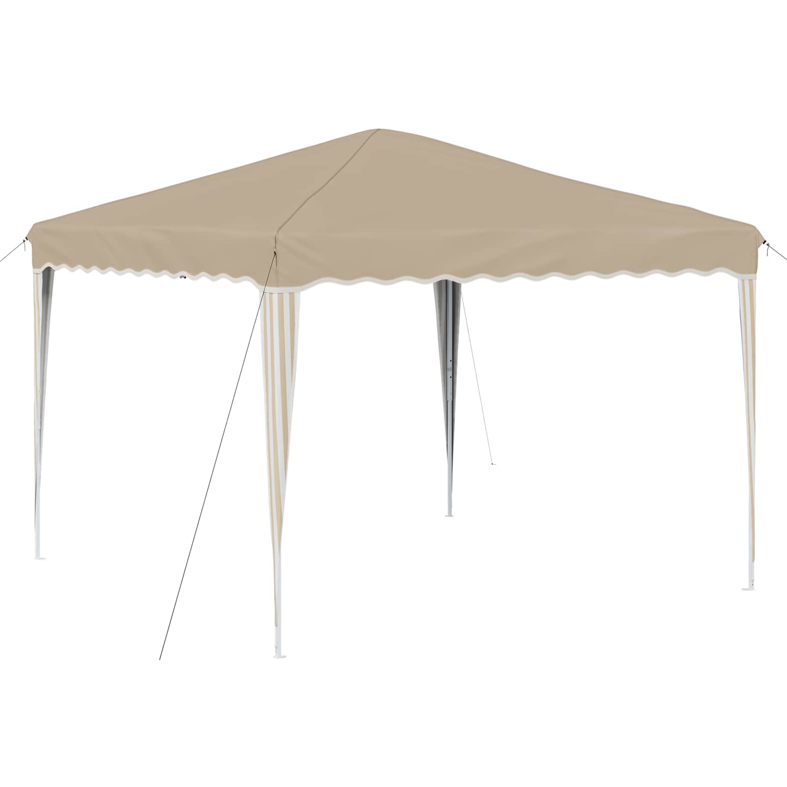 Zložljivi šotor za zabave krema 288 x 288 x 245 cm - slika 2