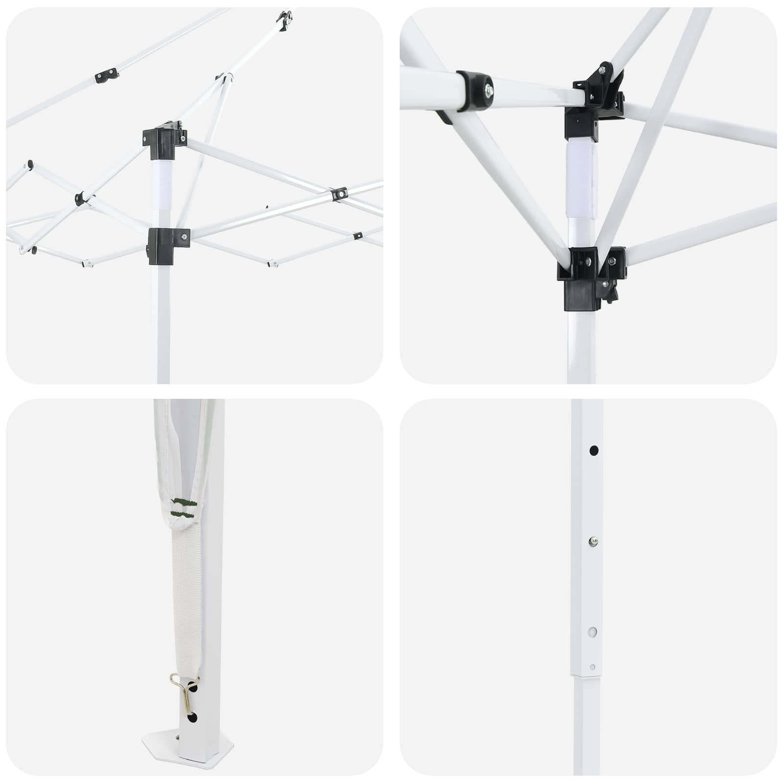 Pop-up Feesttent Groen 288 x 288 x 245 cm Oxford Stof image 10