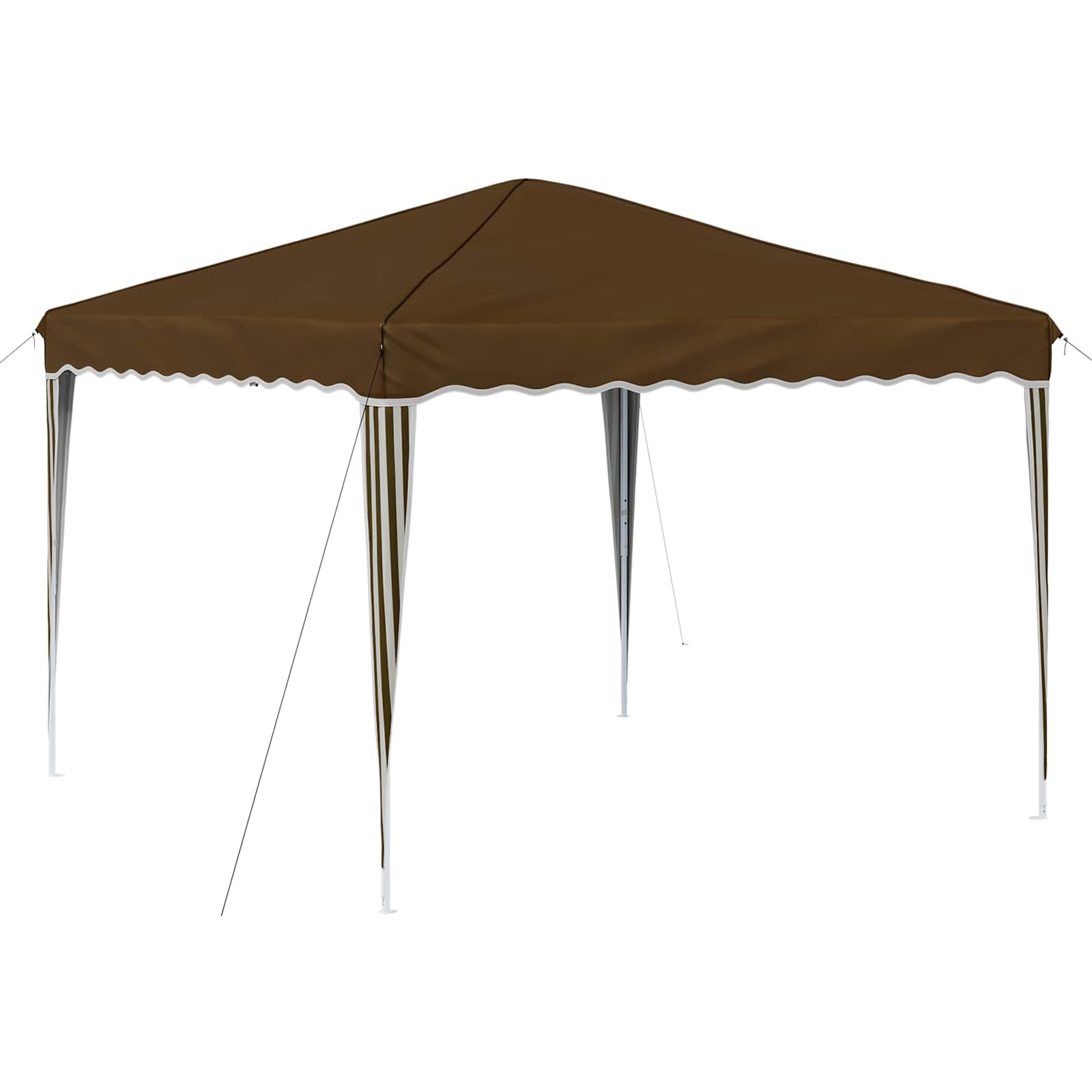 Pop-up Feesttent Taupe 288 x 288 x 245 cm Oxford Stof image 2