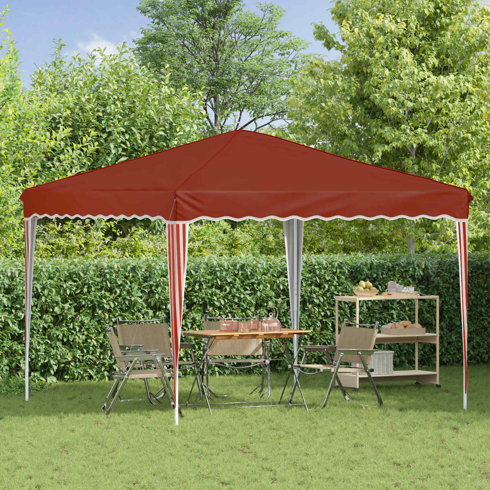 Pop-up Feesttent Terracotta 288 x 288 x 245 cm Oxford Stof image 3
