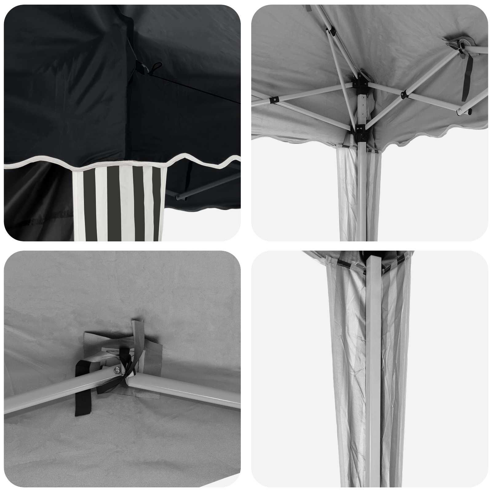 Pop-up Feesttent Antraciet 288 x 288 x 245 cm Oxford Stof image 11