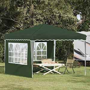 Párty stan s výsuvným stánkem 288 x 288 x 245 cm Zelená - obrázek 1