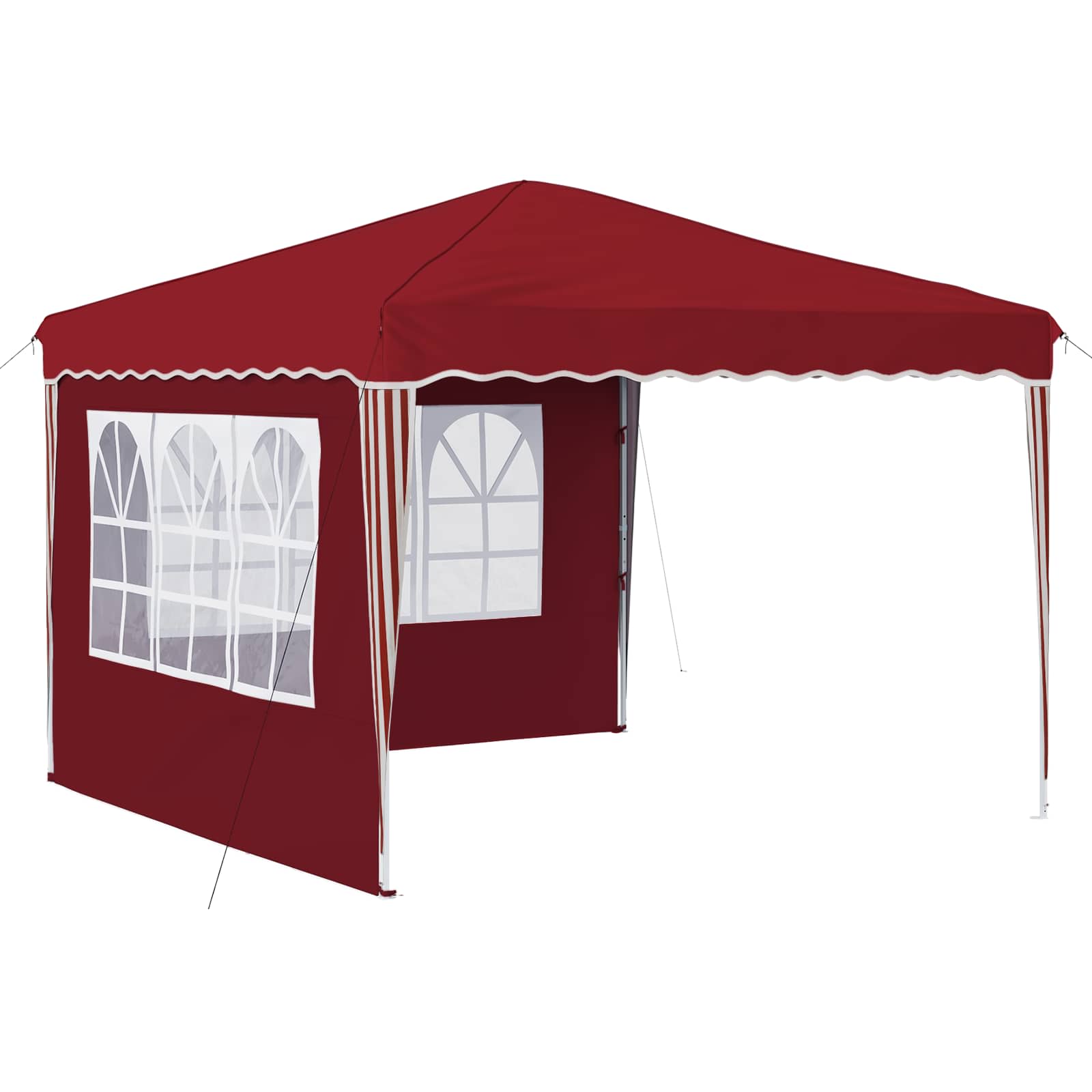 Pop-up Feesttent Bordeauxrood 288 x 288 x 245 cm Oxford Stof image 2