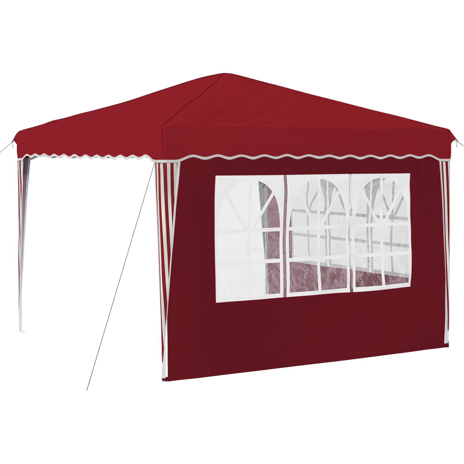 Pop-up Feesttent Bordeauxrood 288 x 288 x 245 cm Oxford Stof image 8