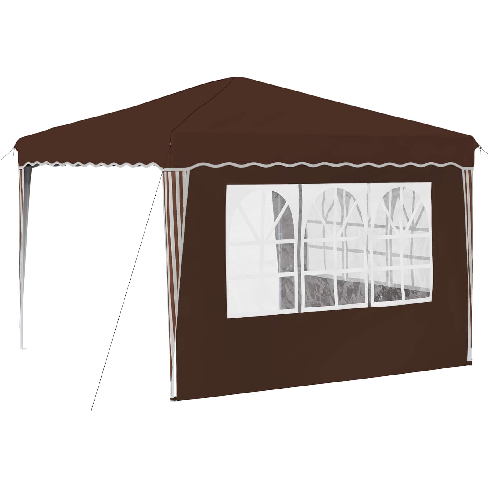 Pop-up Feesttent Bruin 288 x 288 x 245 cm Oxford Stof image 8