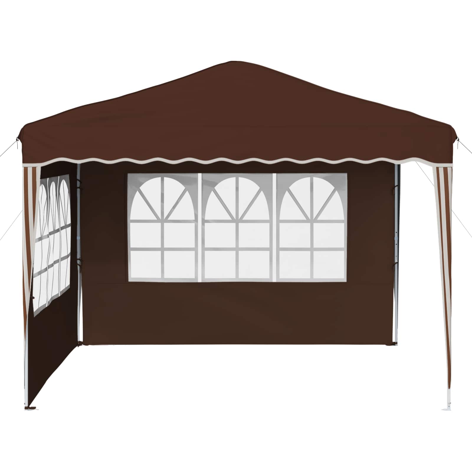Pop-up Feesttent Bruin 288 x 288 x 245 cm Oxford Stof image 6