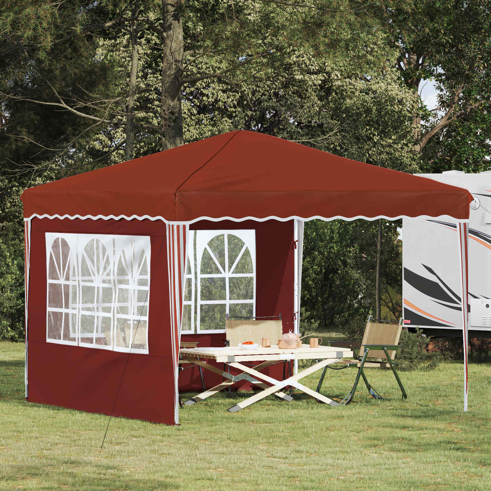 vidaXL Cort de Petrecere Pop-up Terracota 288 x 288 x 245 cm