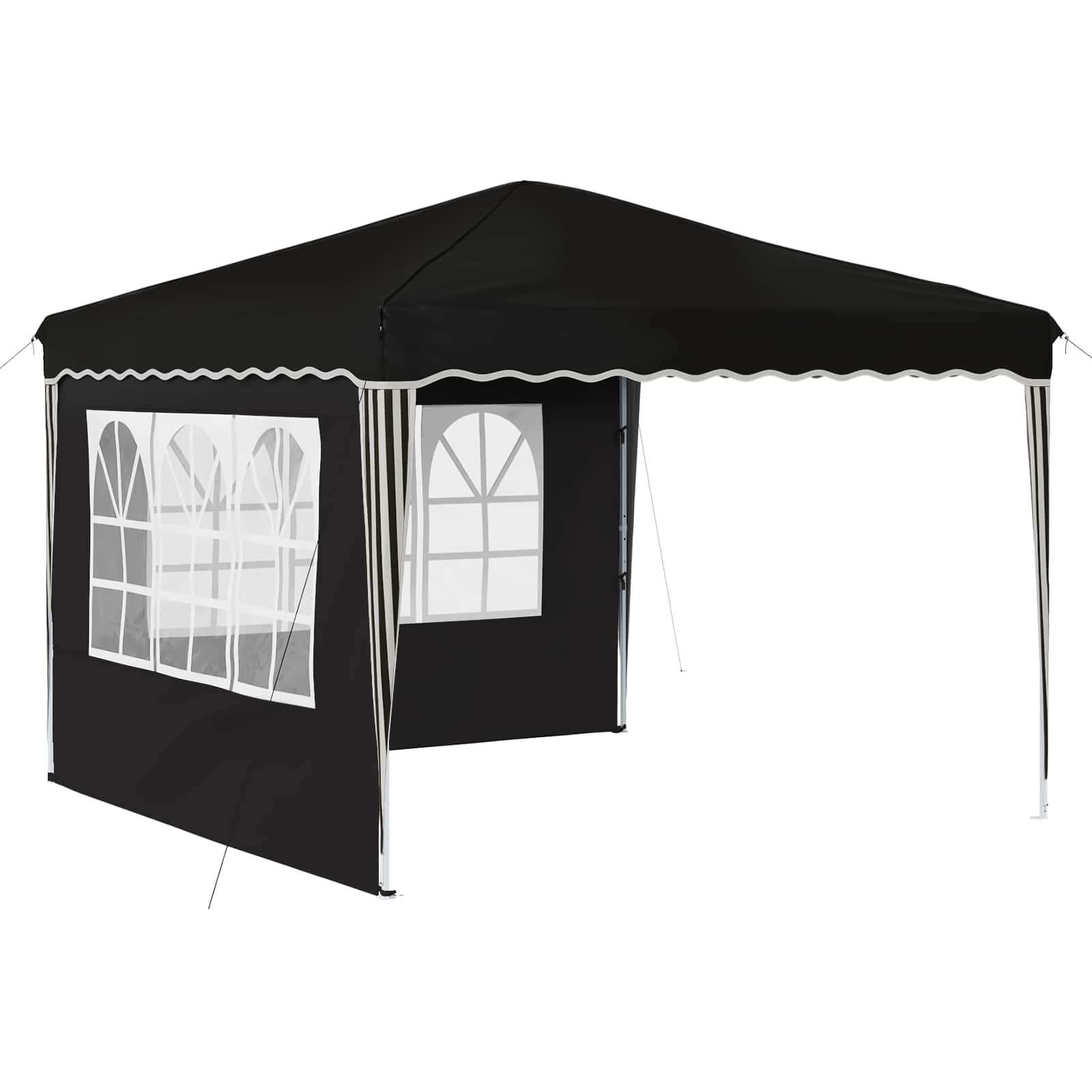Pop-up Feesttent Zwart 288 x 288 x 245 cm Oxford Stof image 2