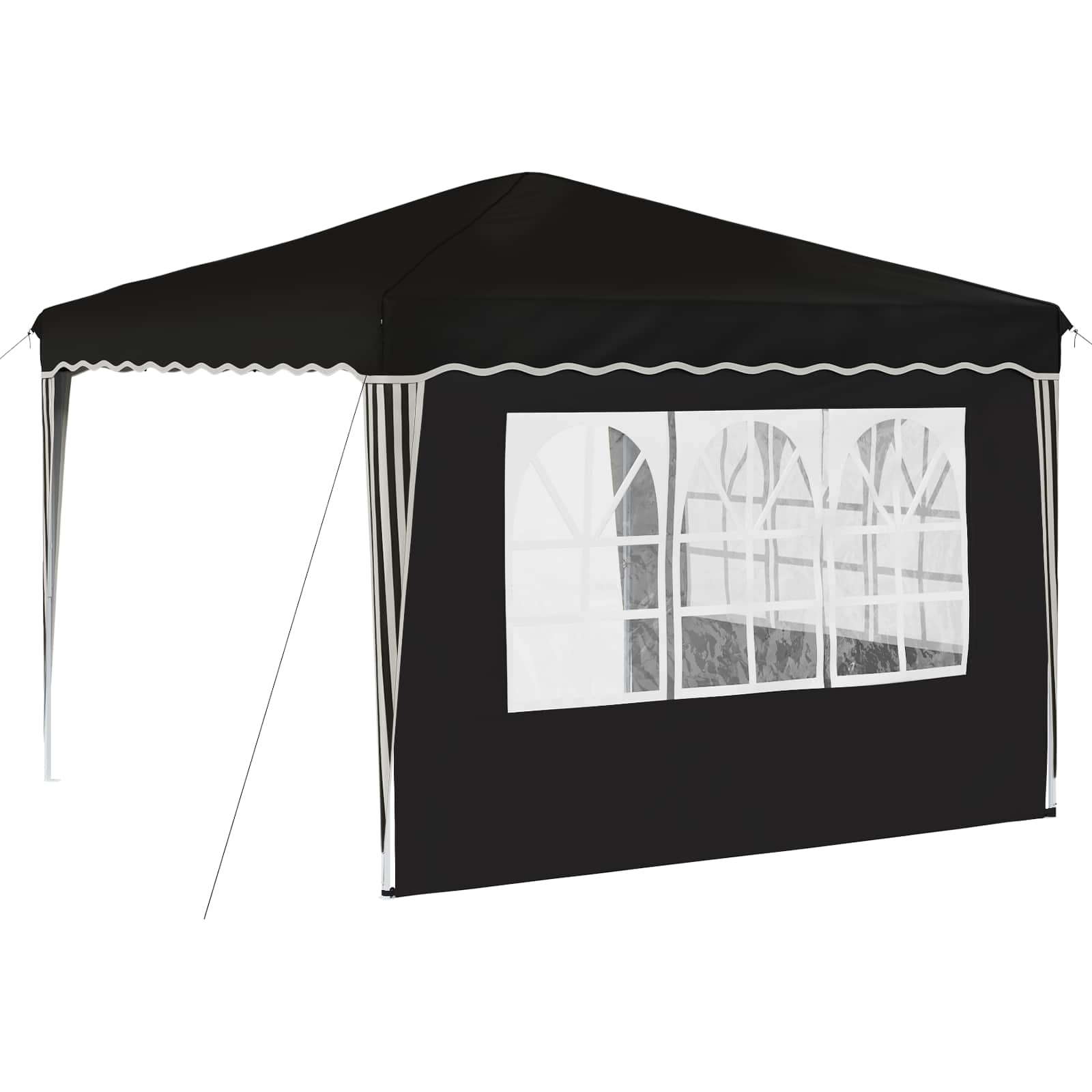 Pop-up Feesttent Zwart 288 x 288 x 245 cm Oxford Stof image 8