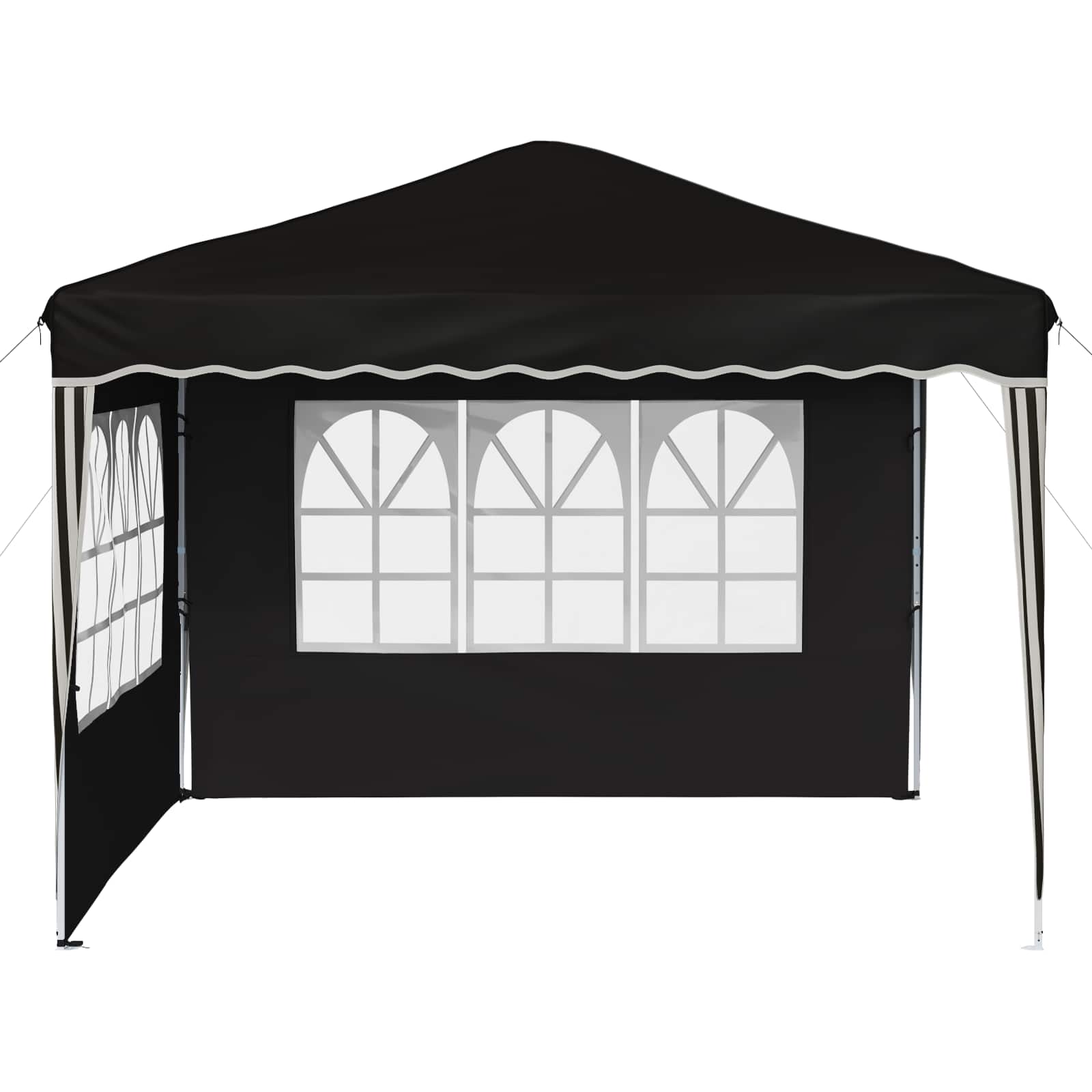 Pop-up Feesttent Zwart 288 x 288 x 245 cm Oxford Stof image 6