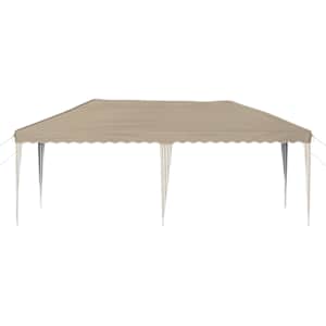 Párty stan s výsuvným stánkem 575 x 290 x 245 cm Krémová - obrázek 5