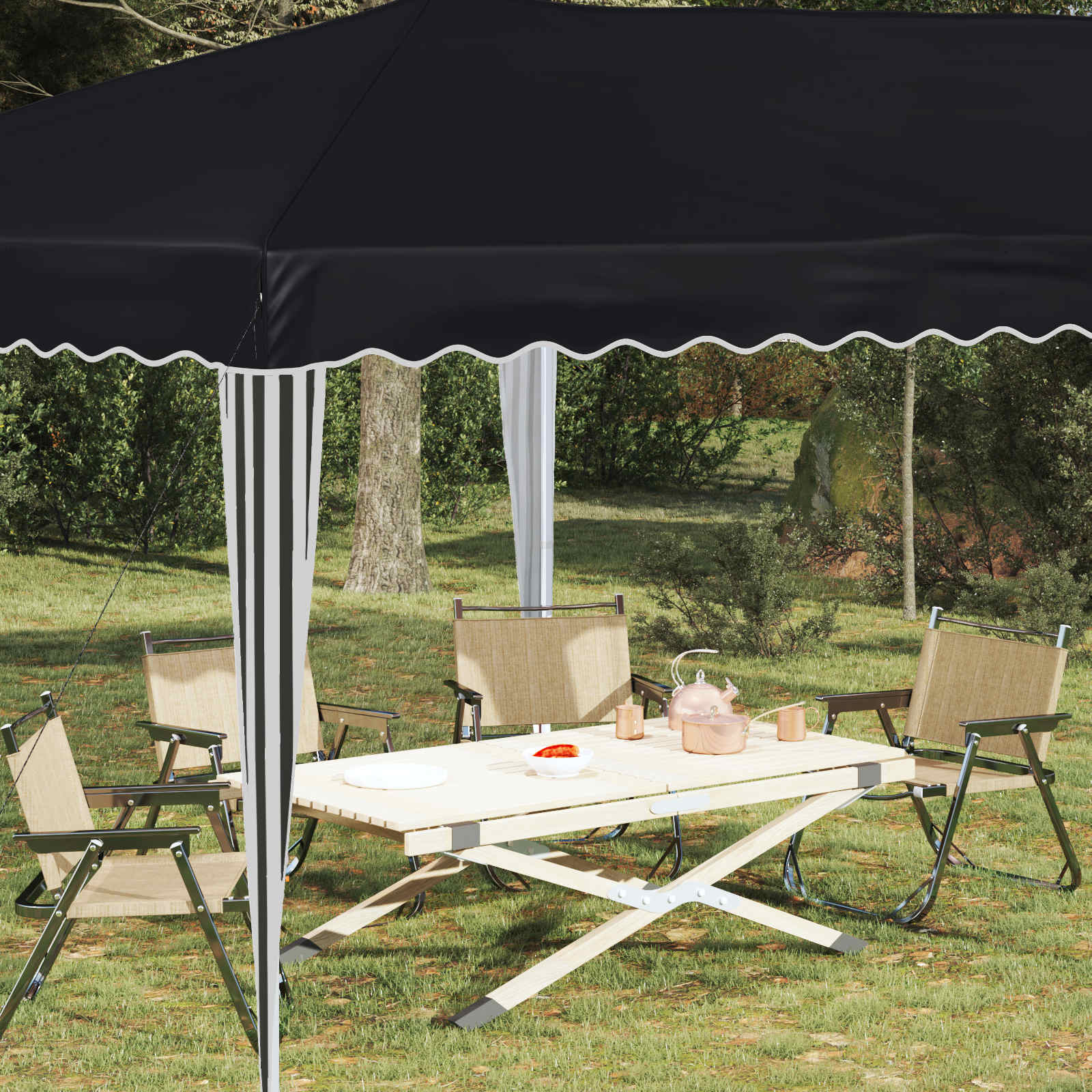 Pop-up Feesttent 575 x 290 x 245 cm Antracietkleurig image 3