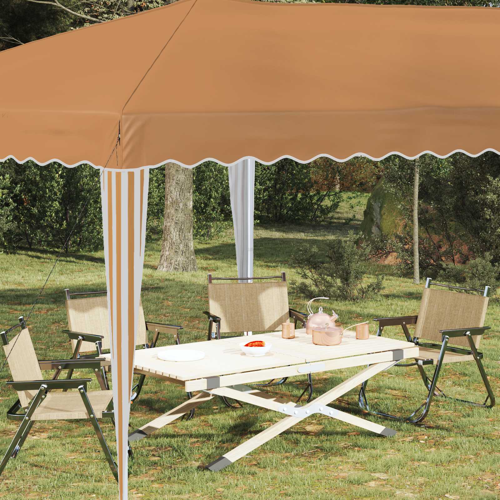 Pop-up Feesttent 575 x 290 x 245 cm Beige image 3
