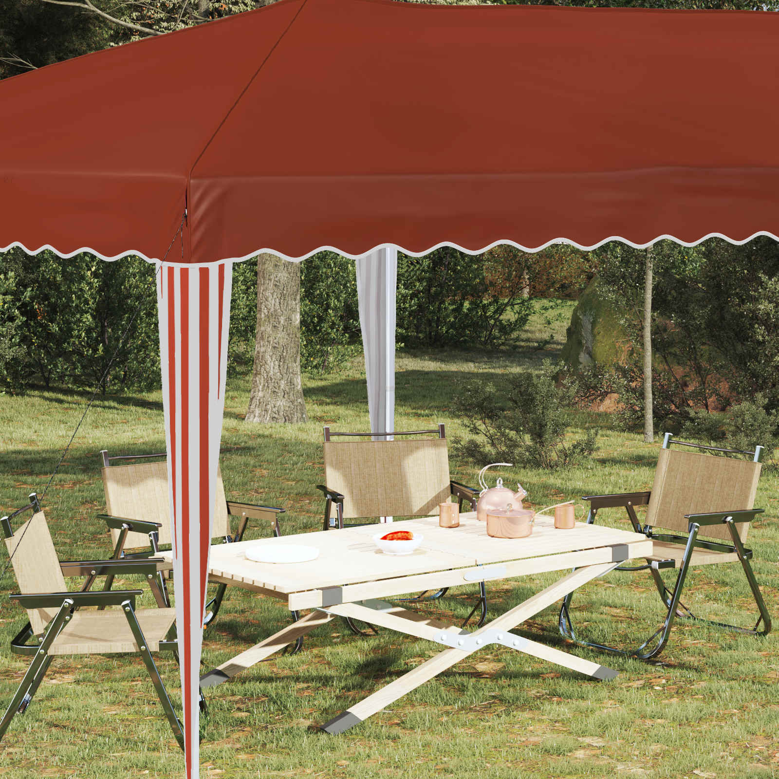 Pop-up Feesttent 575 x 290 x 245 cm Terracotta image 3