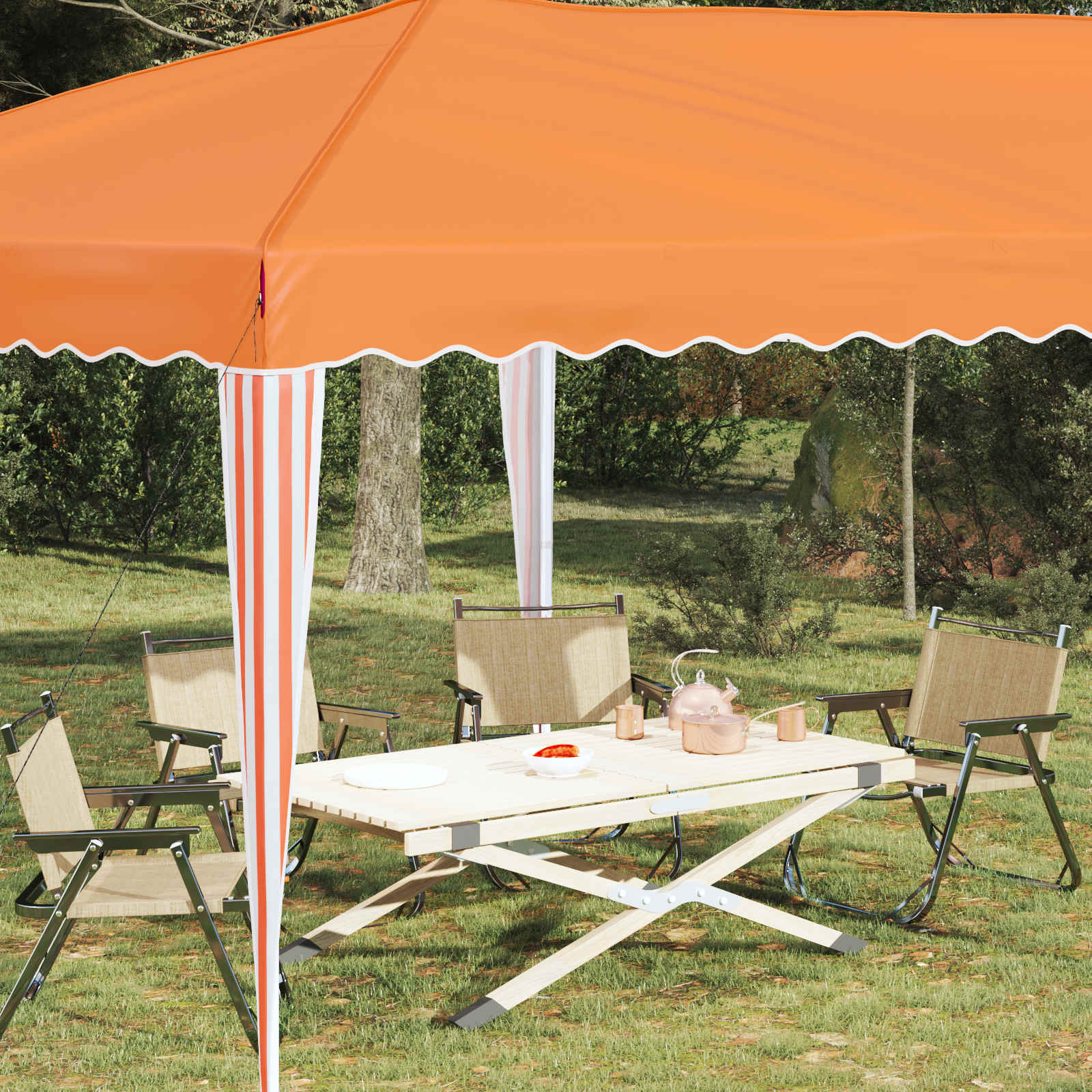 Pop-up Feesttent 575 x 290 x 245 cm Oranje image 3