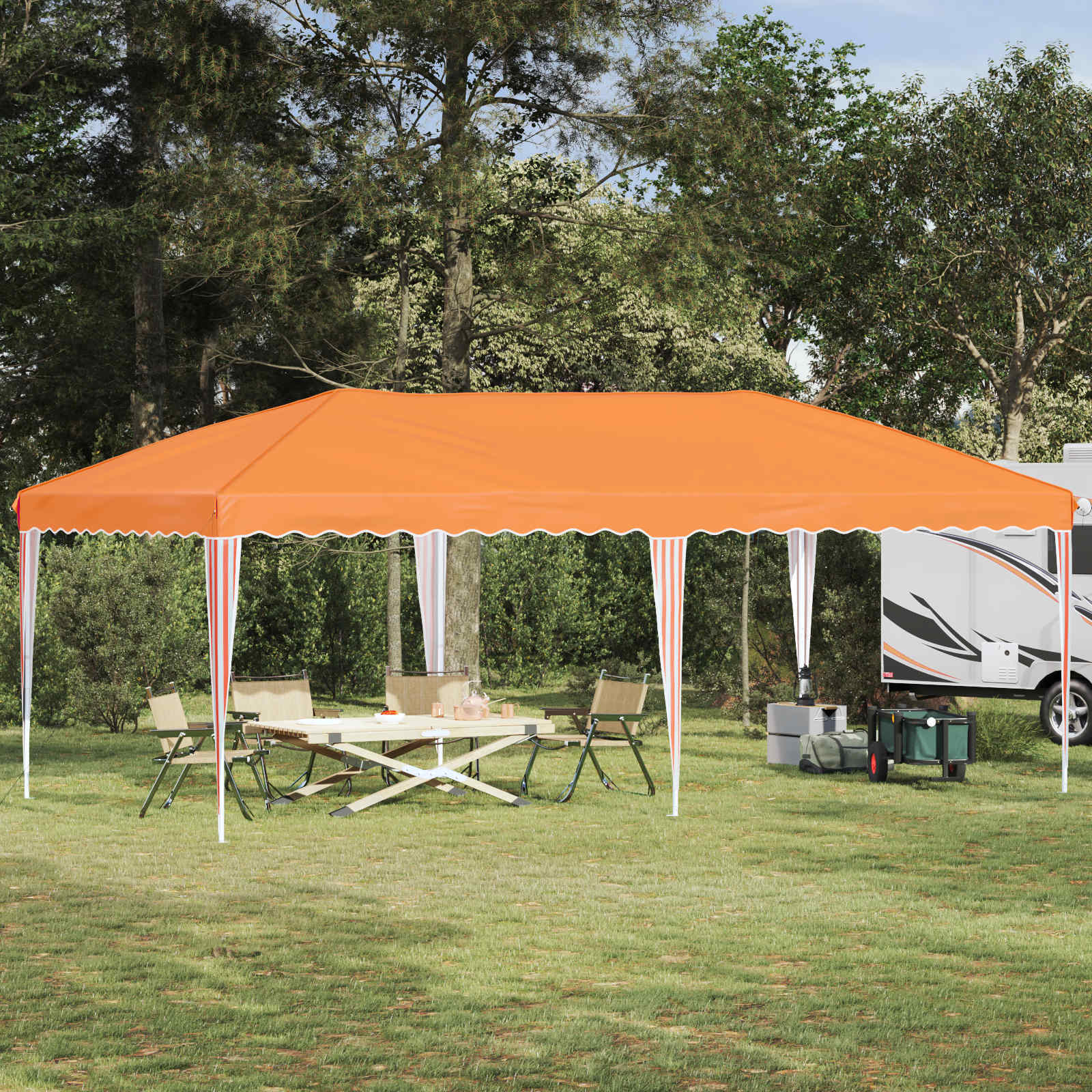 Pop-up Feesttent 575 x 290 x 245 cm Oranje image 1