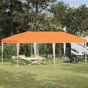 Párty stan s výsuvným stánkem 575 x 290 x 245 cm Oranžová - obrázek 1