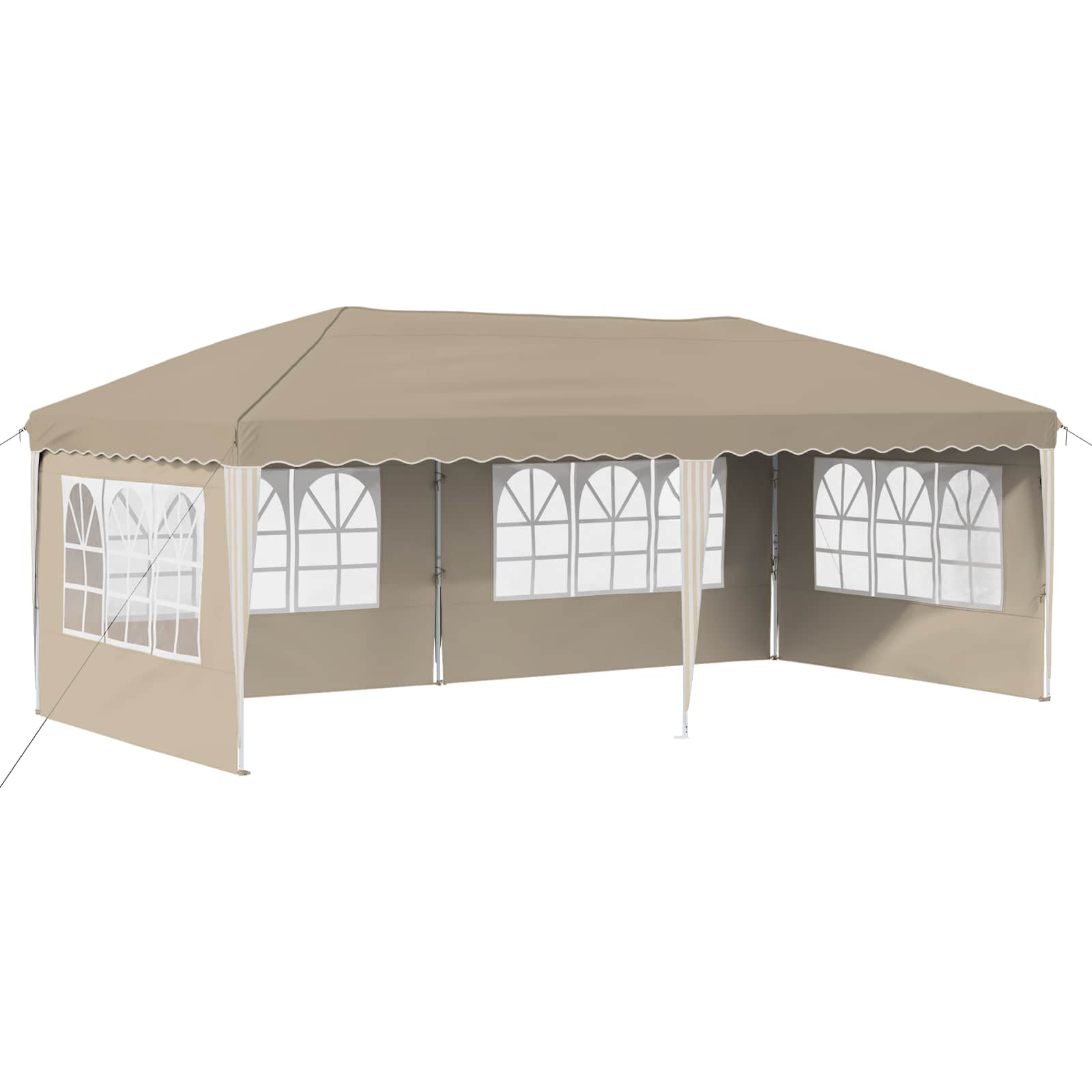 VidaXL Pop-up Feesttent 575 X 289 X 245 Cm Crèmekleurig