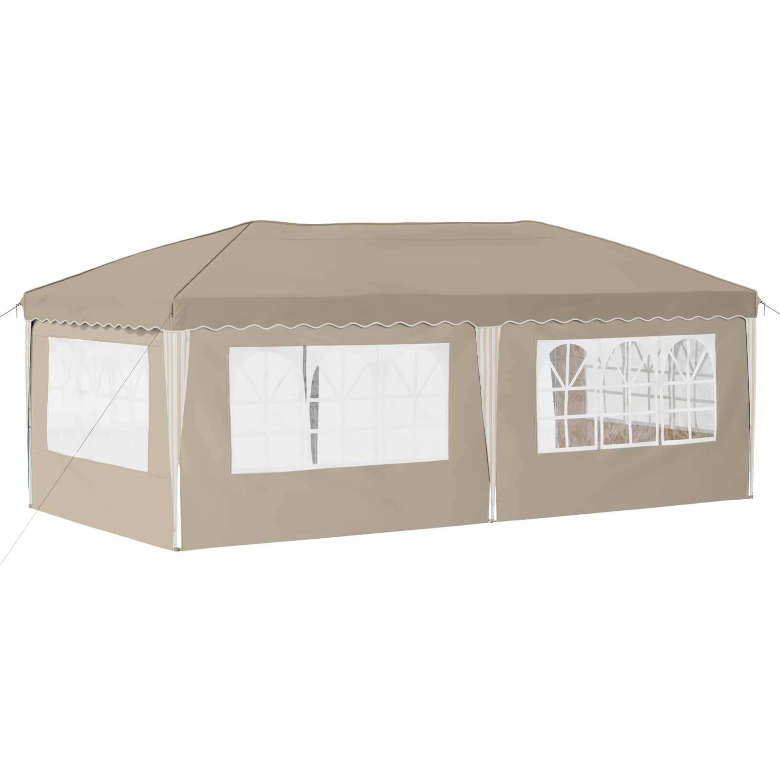 Pop-up Feesttent 575 x 289 x 245 cm Crèmekleurig image 7