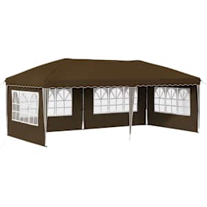 vidaXL &Uuml;hepuuline peotelk 575 x 289 x 245 cm Pruunikashall