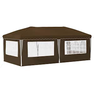 Párty stan s výsuvným stánkem 575 x 289 x 245 cm Taupe - obrázek 7