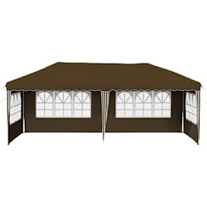 Párty stan s výsuvným stánkem 575 x 289 x 245 cm Taupe - obrázek 5