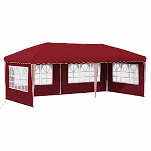 vidaXL &Uuml;hepuuline peotelk 575 x 289 x 245 cm Veinipunane