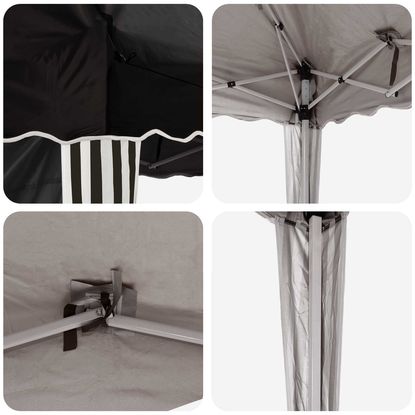 Pop-up Feesttent 575 x 289 x 245 cm Zwart image 10