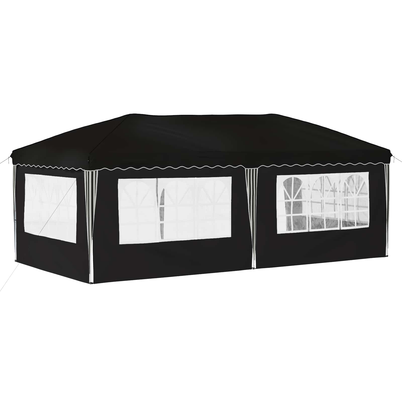 Pop-up Feesttent 575 x 289 x 245 cm Zwart image 7