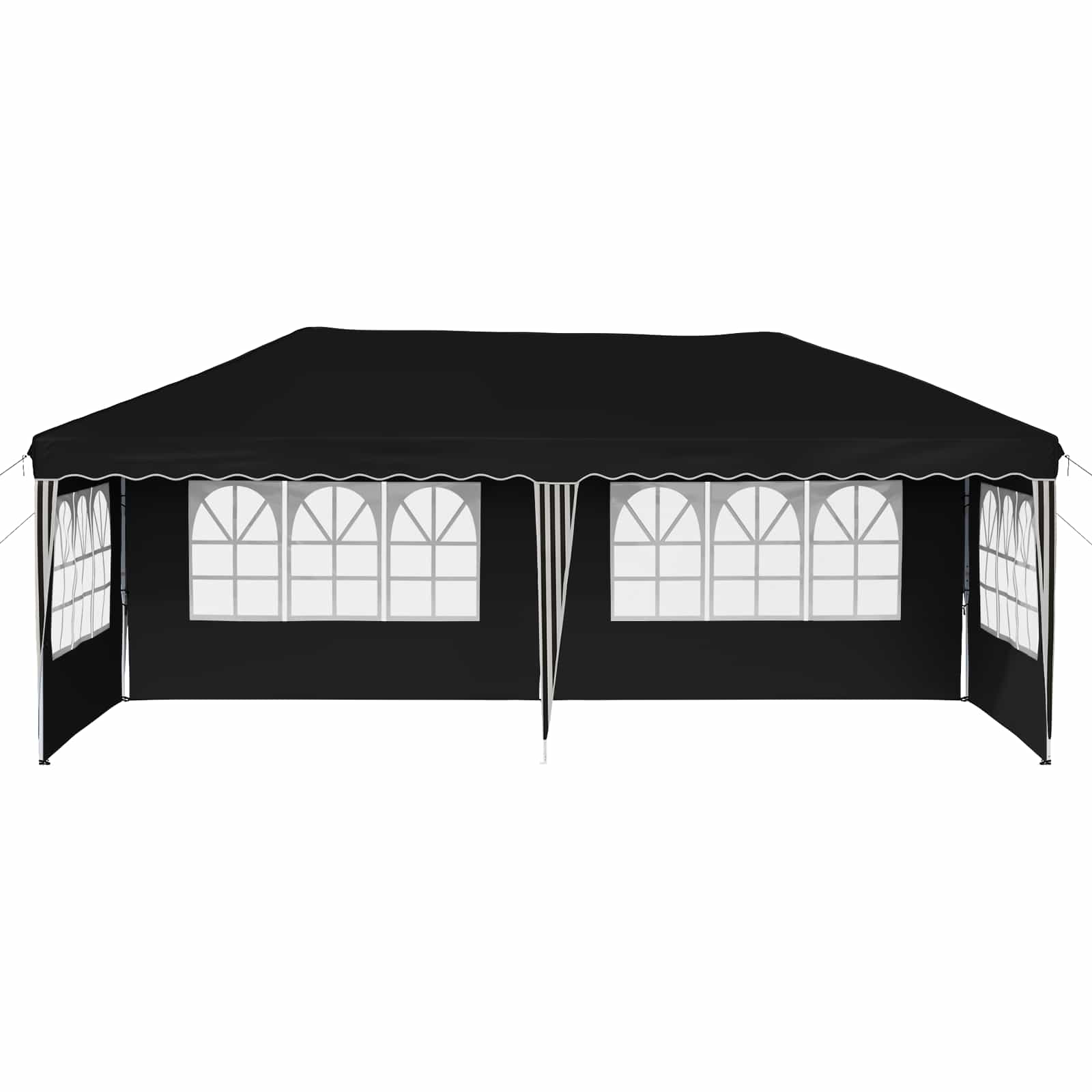 Pop-up Feesttent 575 x 289 x 245 cm Zwart image 5