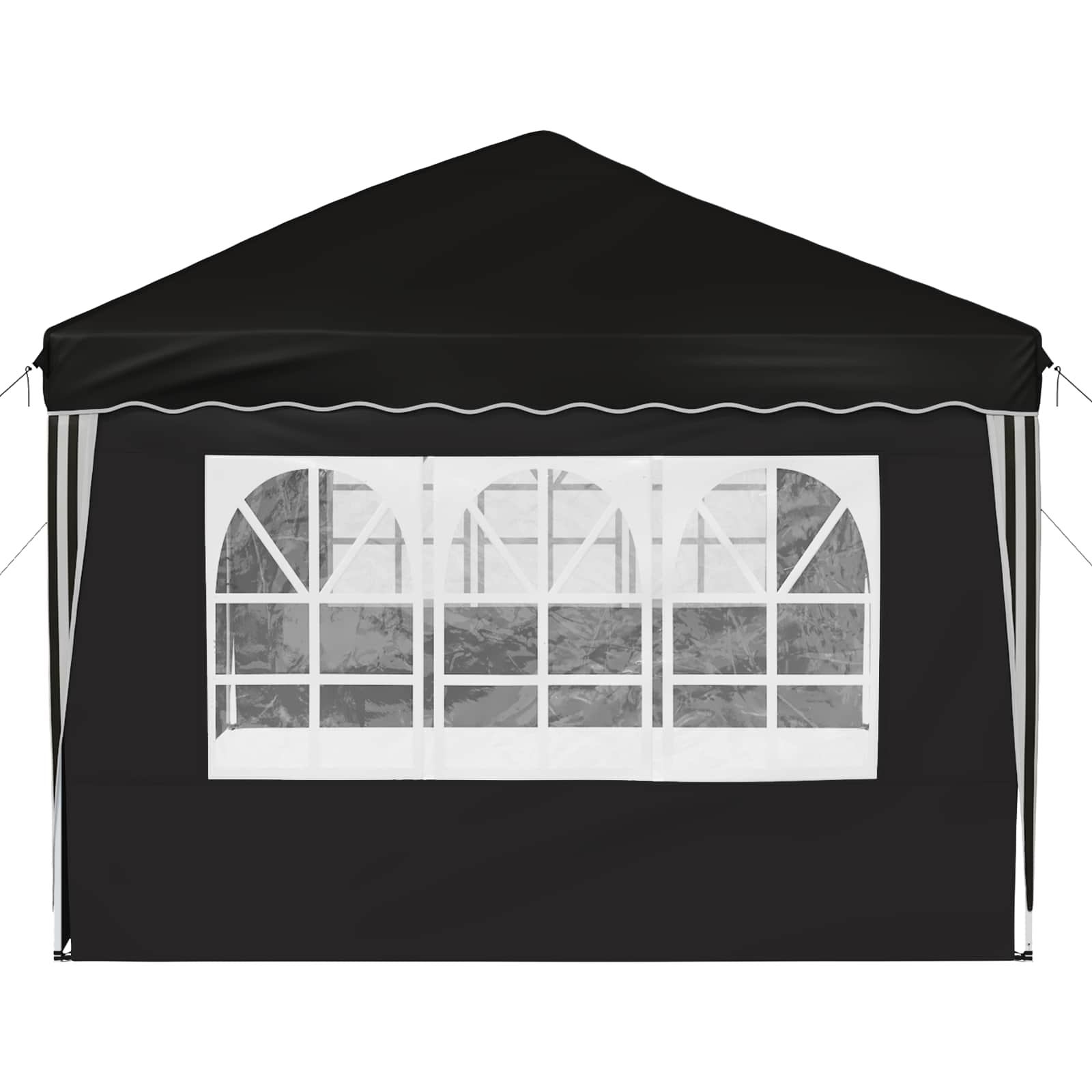 Pop-up Feesttent 575 x 289 x 245 cm Zwart image 6
