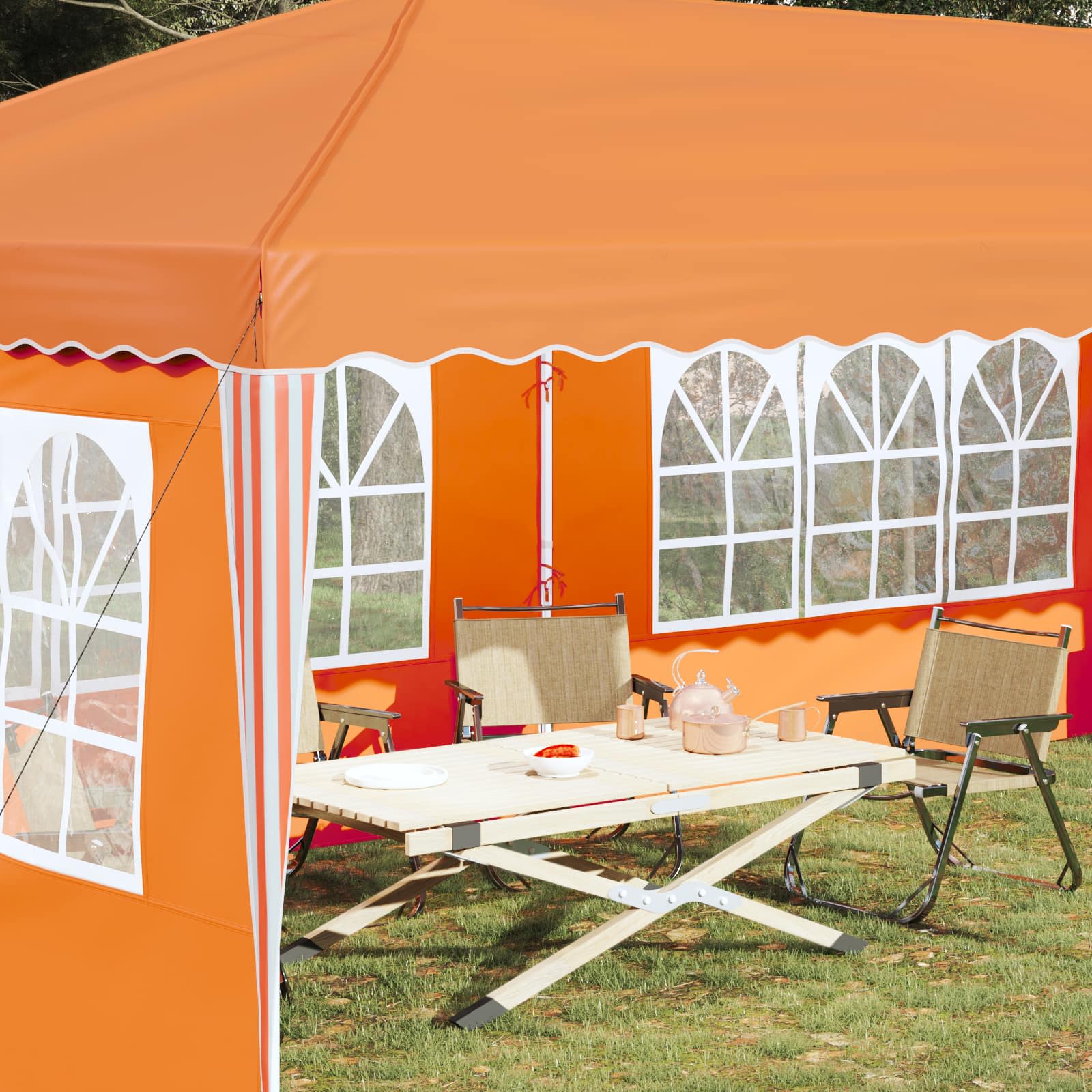 Pop-up Feesttent 575 x 289 x 245 cm Oranje image 3