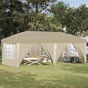Zložljivi šotor za zabave 575 x 288 x 245 cm Krem